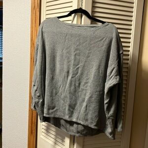 Grey cable knit LuLuLemon long sleeved shirt